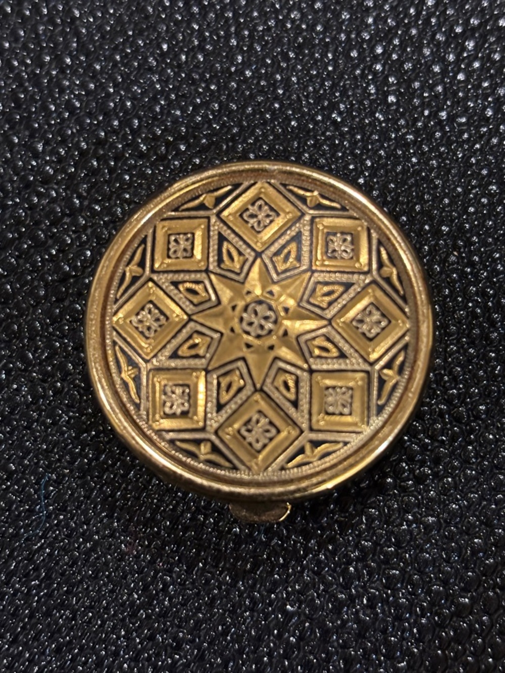 VTG Damascene Gold Pill Box